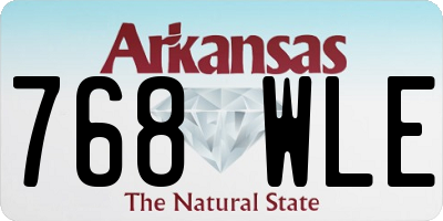 AR license plate 768WLE