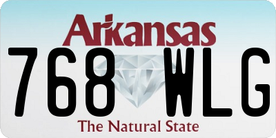AR license plate 768WLG