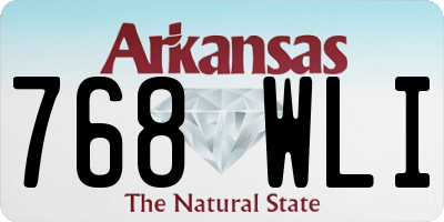 AR license plate 768WLI