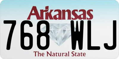AR license plate 768WLJ