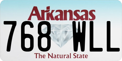 AR license plate 768WLL