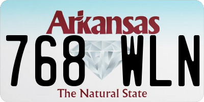 AR license plate 768WLN