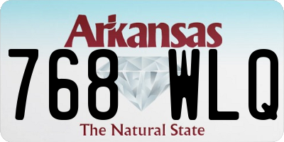 AR license plate 768WLQ