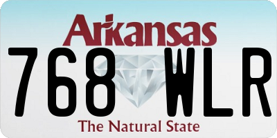 AR license plate 768WLR