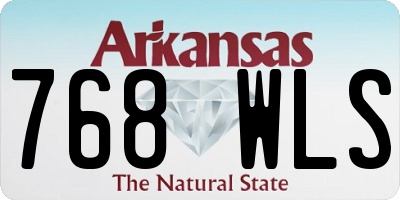 AR license plate 768WLS
