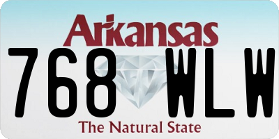 AR license plate 768WLW
