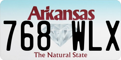 AR license plate 768WLX