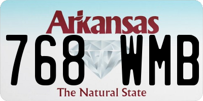 AR license plate 768WMB