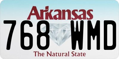 AR license plate 768WMD