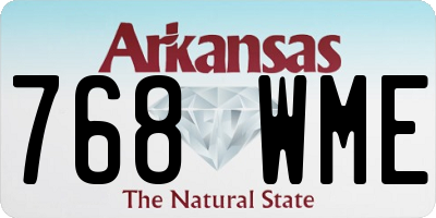 AR license plate 768WME