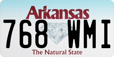 AR license plate 768WMI