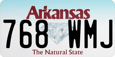 AR license plate 768WMJ