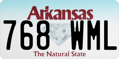 AR license plate 768WML