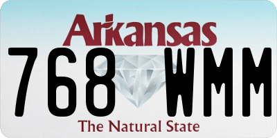AR license plate 768WMM