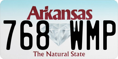 AR license plate 768WMP
