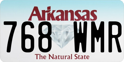 AR license plate 768WMR