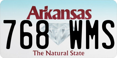 AR license plate 768WMS