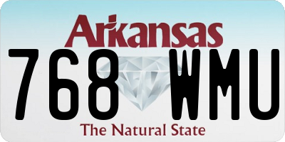AR license plate 768WMU