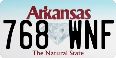 AR license plate 768WNF