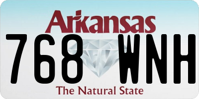 AR license plate 768WNH