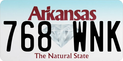 AR license plate 768WNK