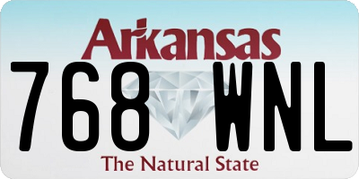 AR license plate 768WNL