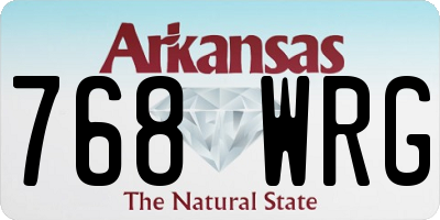 AR license plate 768WRG