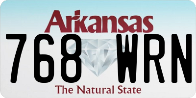 AR license plate 768WRN