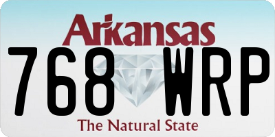 AR license plate 768WRP