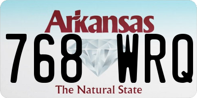 AR license plate 768WRQ