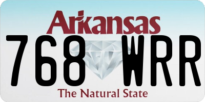 AR license plate 768WRR
