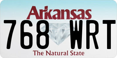 AR license plate 768WRT