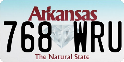 AR license plate 768WRU