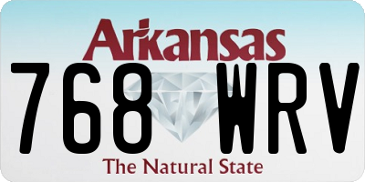 AR license plate 768WRV
