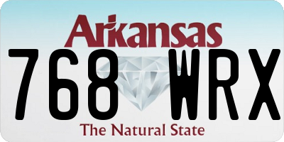 AR license plate 768WRX