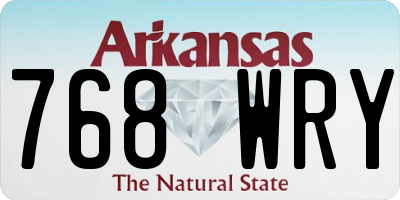 AR license plate 768WRY