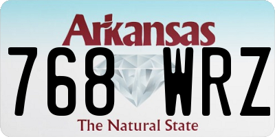AR license plate 768WRZ