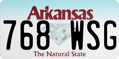 AR license plate 768WSG
