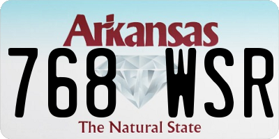 AR license plate 768WSR