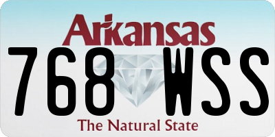 AR license plate 768WSS