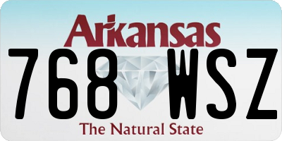AR license plate 768WSZ