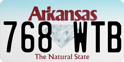 AR license plate 768WTB