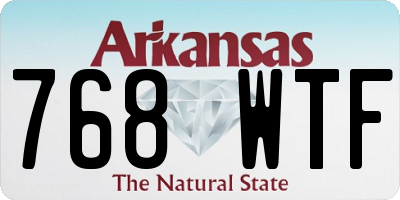 AR license plate 768WTF