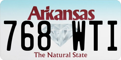 AR license plate 768WTI