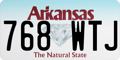 AR license plate 768WTJ