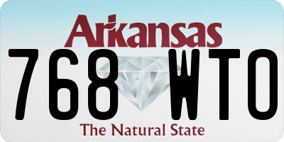 AR license plate 768WTO