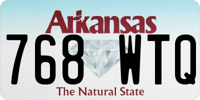 AR license plate 768WTQ