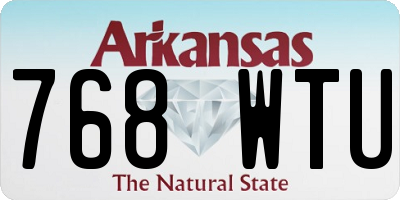 AR license plate 768WTU