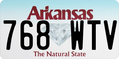 AR license plate 768WTV