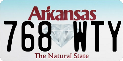 AR license plate 768WTY